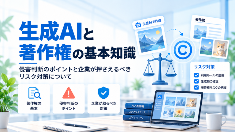 【生成AIと著作権の基本知識】侵害判断のポイントと企業が押さえるべきリスク対策について