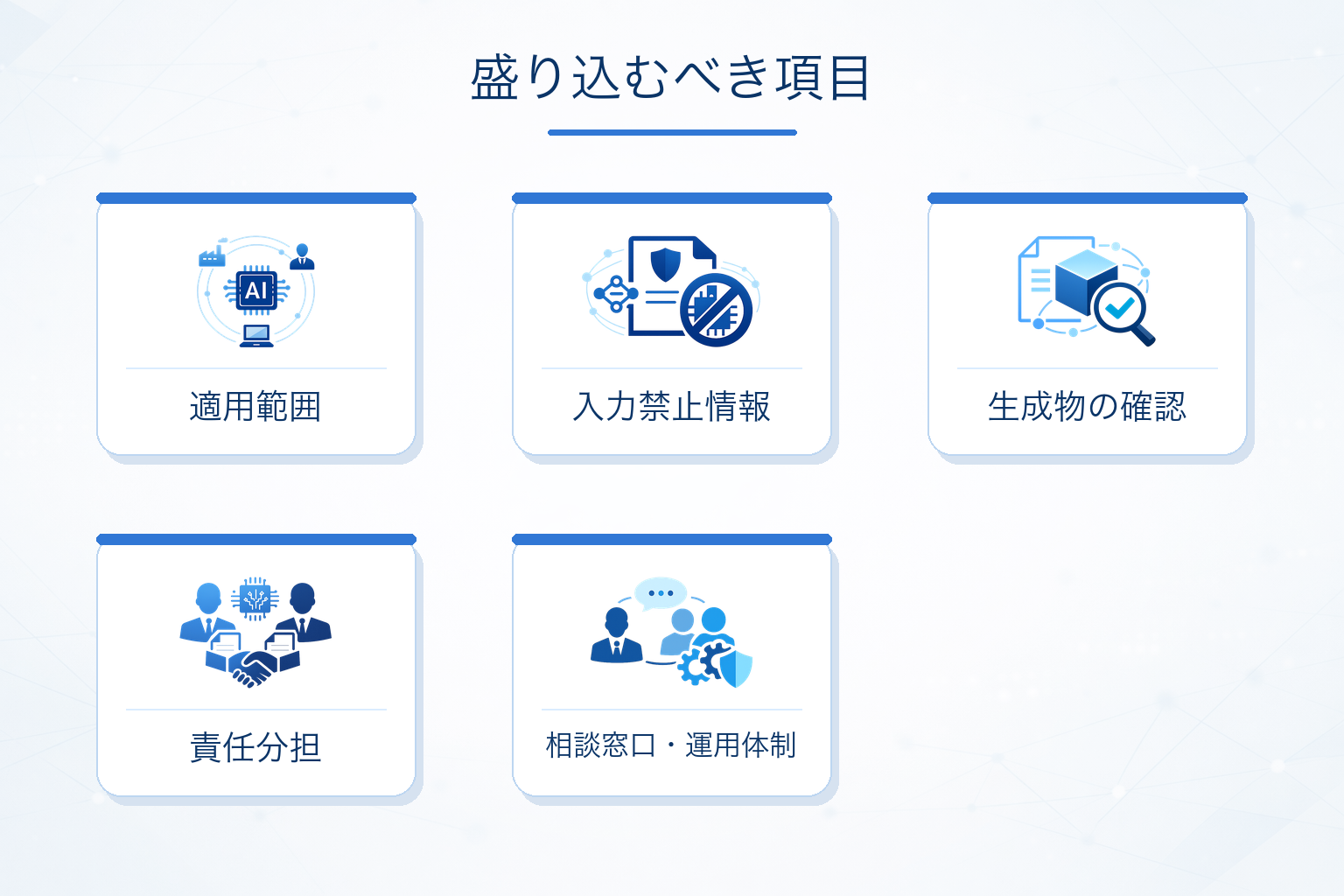 生成AIガイドラインに盛り込むべき項目
