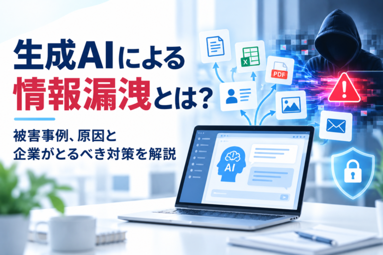 生成AIによる情報漏洩とは？被害事例、原因と企業がとるべき対策を解説