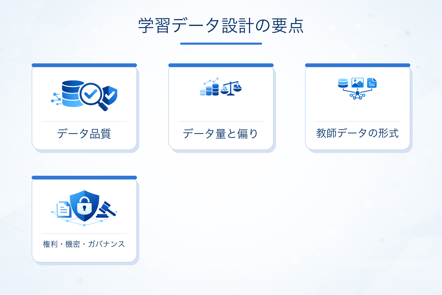 学習データ設計で押さえるべきポイント