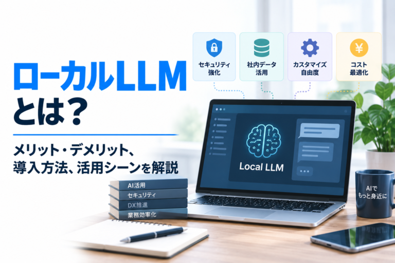 【2026年最新】ローカルLLMとは？メリット・デメリット、導入方法、活用シーンを解説