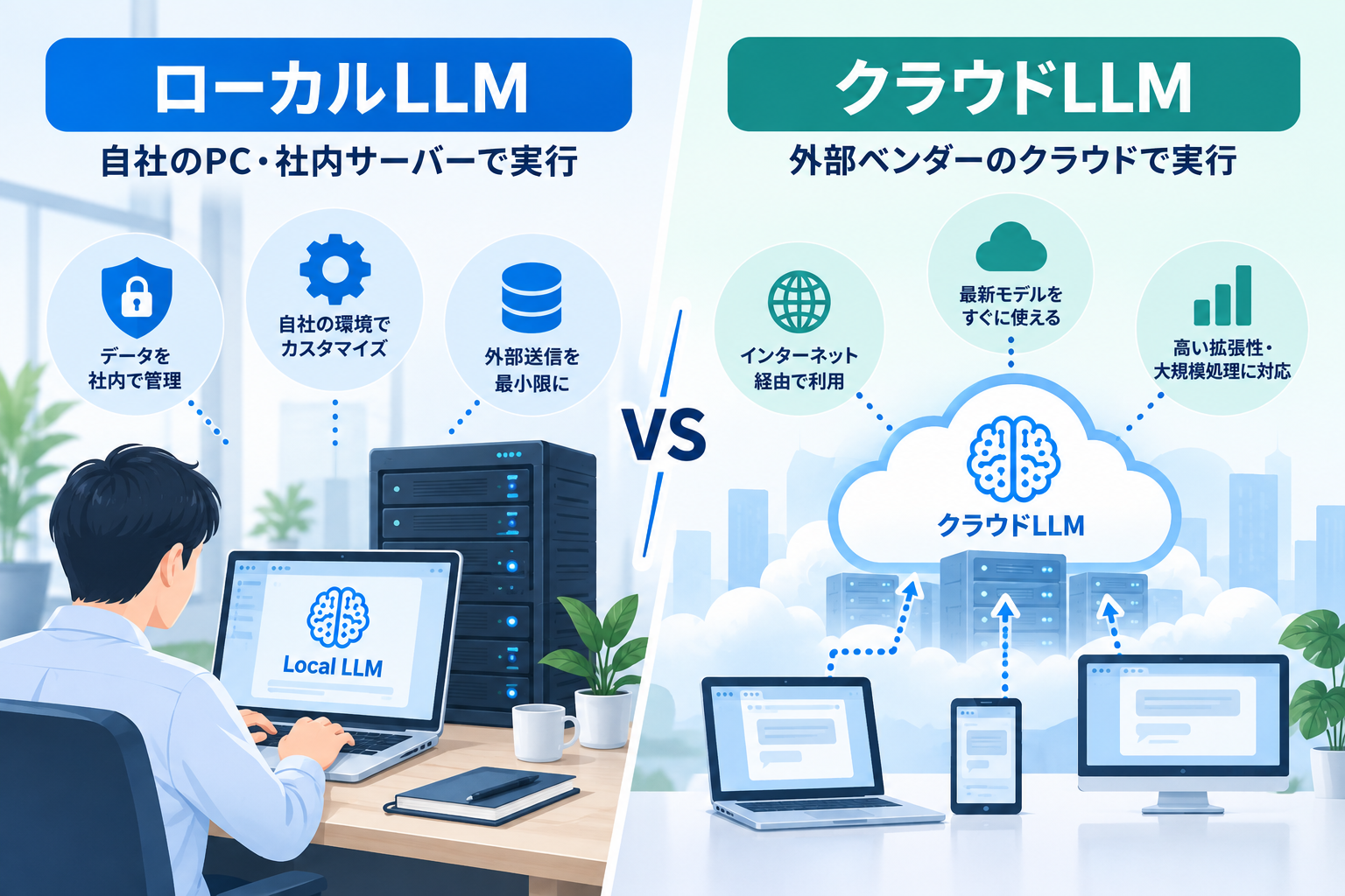 クラウドLLMとの違い
